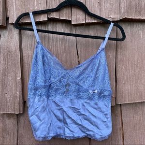 VICTORIA’S SECRET • 100% silk cami with lace
